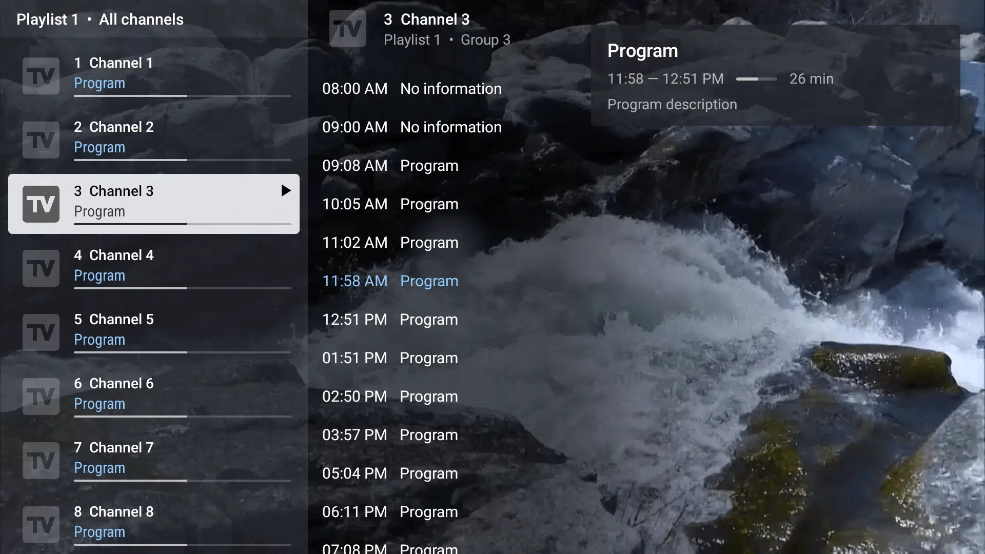 TiviMate Interface
